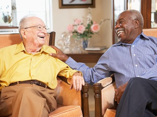 Residents enjoying a joyful moment together