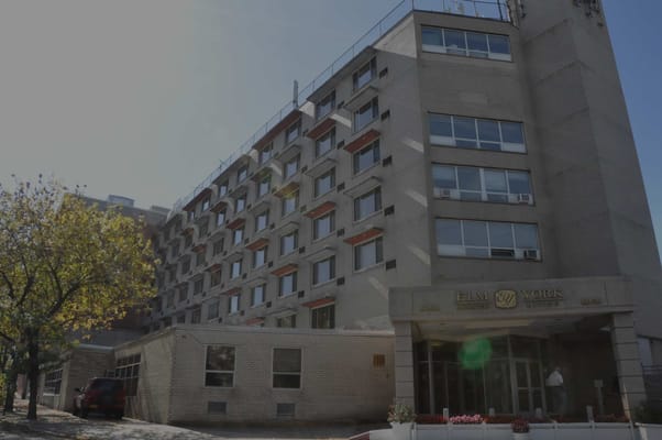 Exterior view of Elm York Assisted Living facility