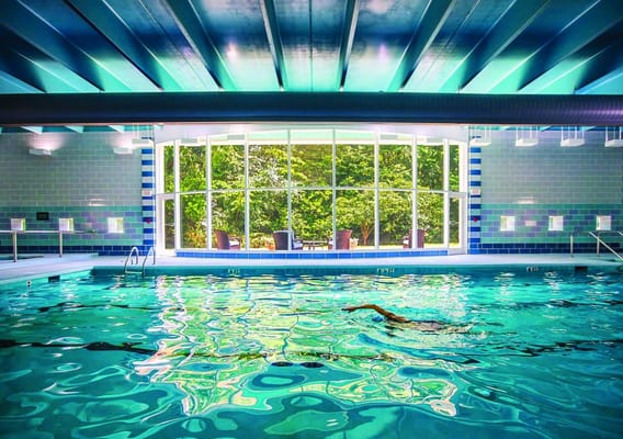 Indoor swimming pool with natural light