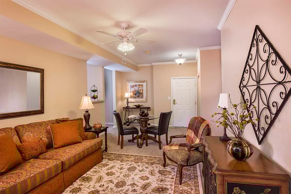 Cozy living room area with furniture and decor