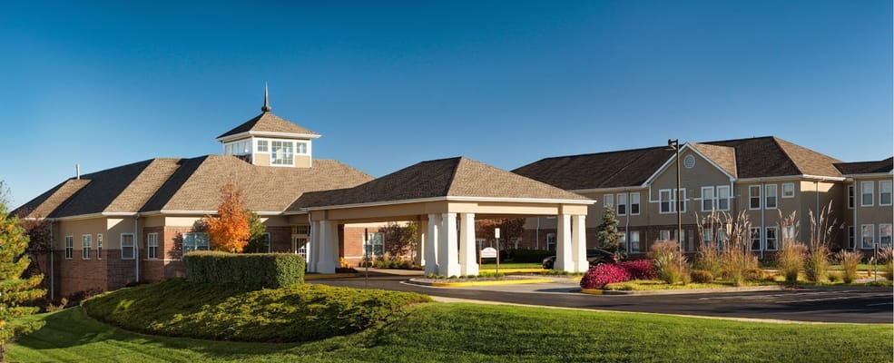 Front view of Aberdeen Village senior living facility
