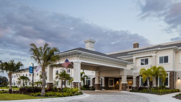 Exterior view of the assisted living facility