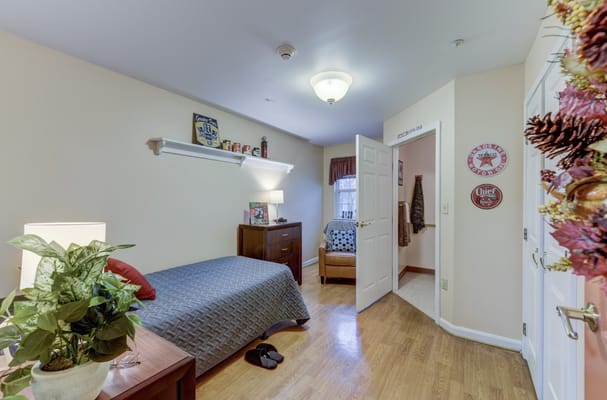 Cozy interior of a resident's room with decor