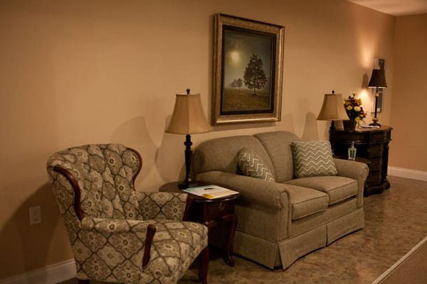 Comfortable seating area in a cozy interior space