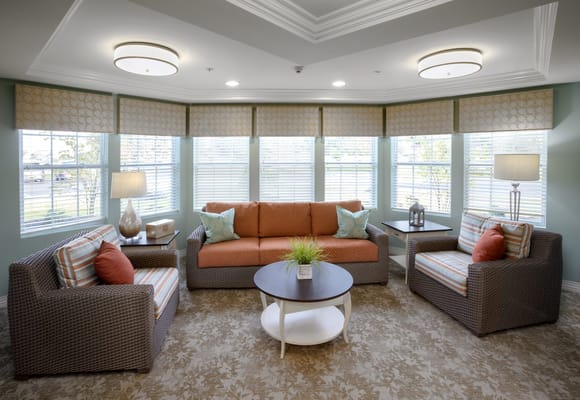 Inviting seating area with natural light and decor