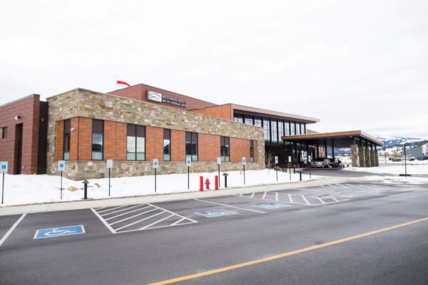 Exterior view of a modern senior care facility.