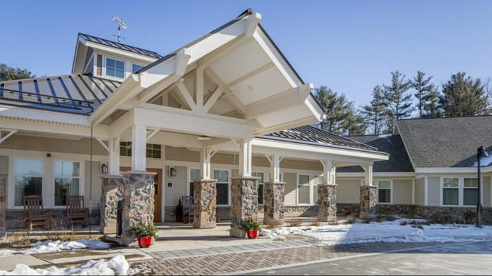 Exterior view of Bridges® by EPOCH at Westford entrance.