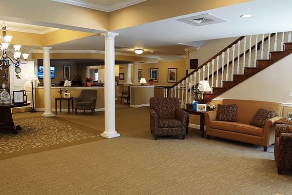 Interior view of a welcoming lobby area