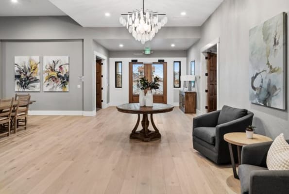 Interior view of a common area with furnishings