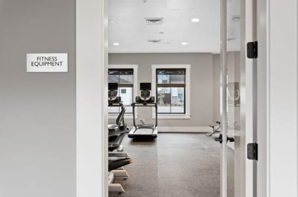 Interior view of a fitness room with equipment