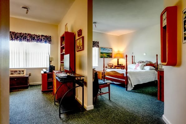 Cozy interior of a resident room with furnishings