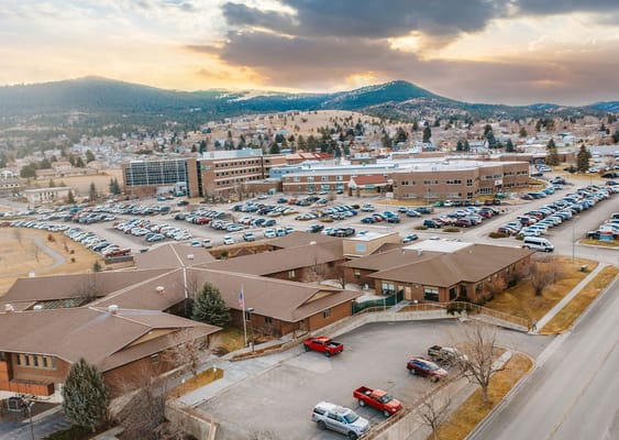 Aerial view of Cooney Healthcare and Rehabilitation campus