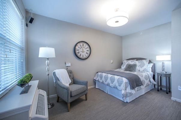 Cozy interior of a private resident room