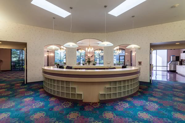 Interior view of a facility reception area