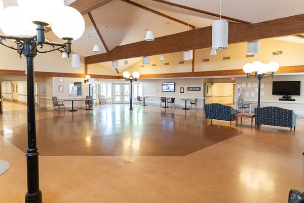 Lobby area with seating and reception