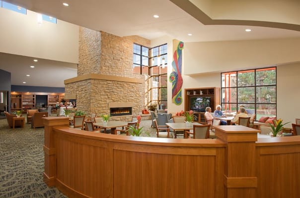 Cozy common area with residents socializing