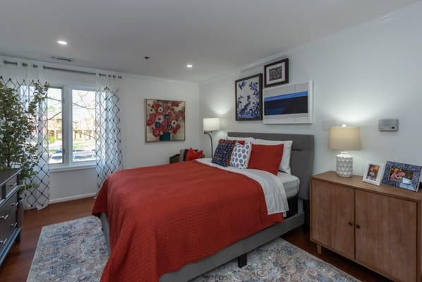 Cozy private resident room with warm decor