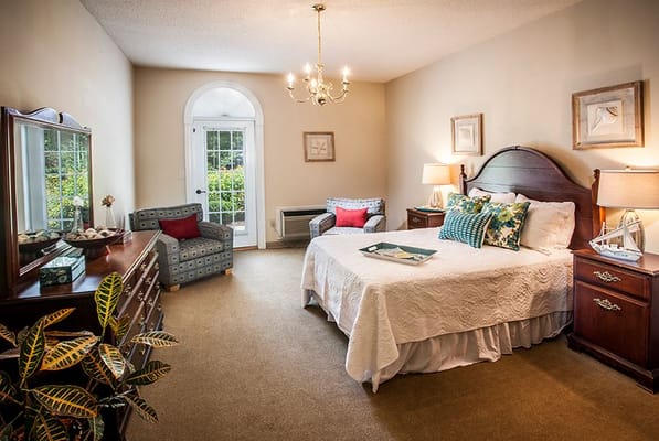 Cozy interior of a resident's private room