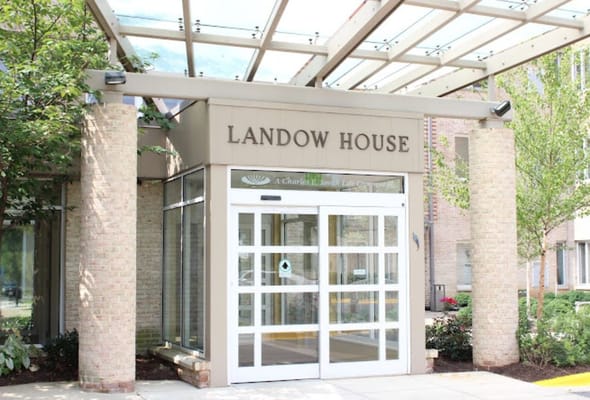 Entrance of Landow House with clear signage
