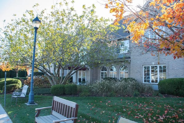 Exterior view of Liberty Ridge with autumn foliage