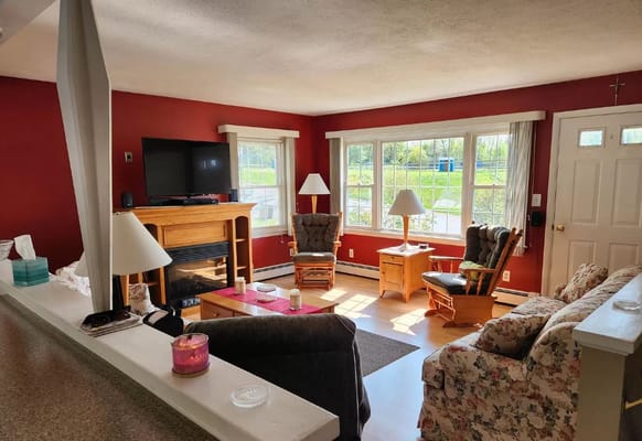Cozy common area with seating and natural light