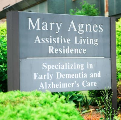 Signage for Mary Agnes Assistive Living Residence