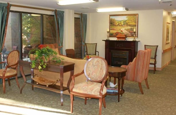 Cozy common area with comfortable seating and decor