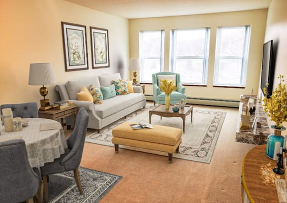 Cozy interior living space with comfortable seating