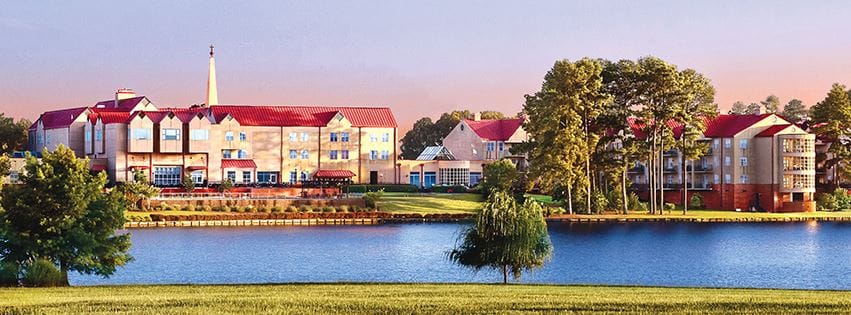 Exterior view of St. Catherine's Village by the water