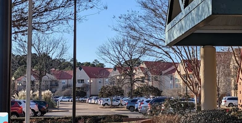 View of the facility exterior and parking area