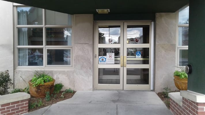 Entrance of the St. Joseph Tower Assisted Living facility