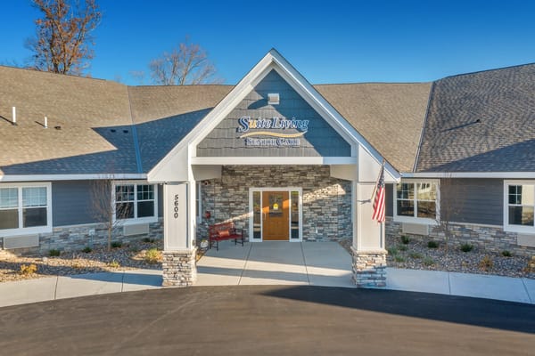 Exterior view of Suite Living facility entrance