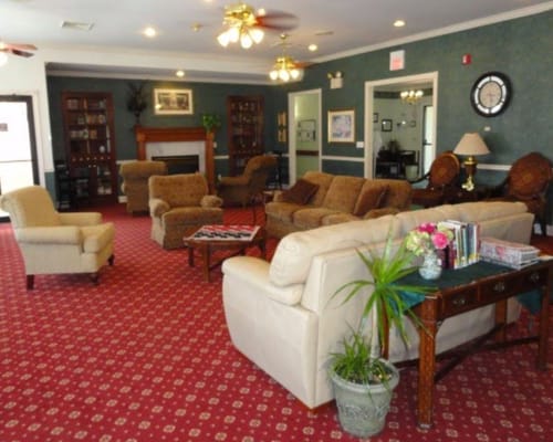Common area with comfortable seating and decor