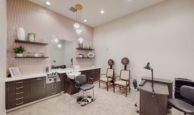 Modern beauty salon in an assisted living facility