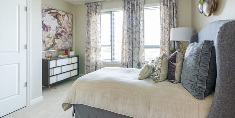 Cozy interior of a private resident room with decor