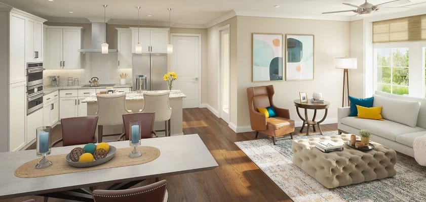 Bright interior of a modern living space