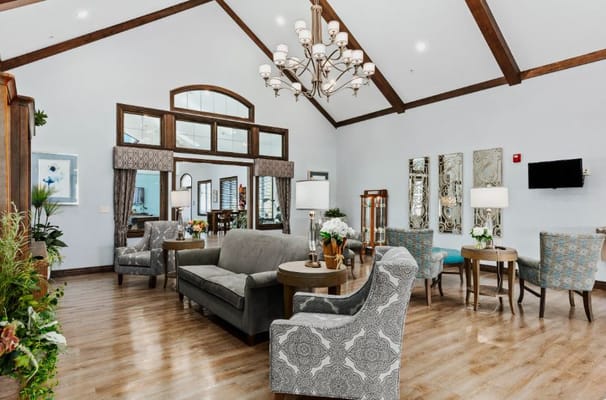 Comfortable lounge area with elegant decor