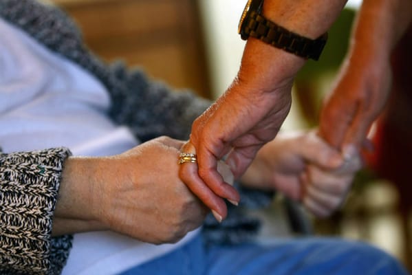 Close-up of hands, symbolizing connection and care