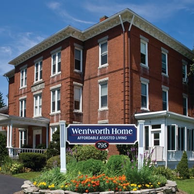 Exterior view of Wentworth Home assisted living facility