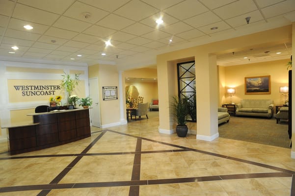 Interior view of the lobby area at Westminster Suncoast