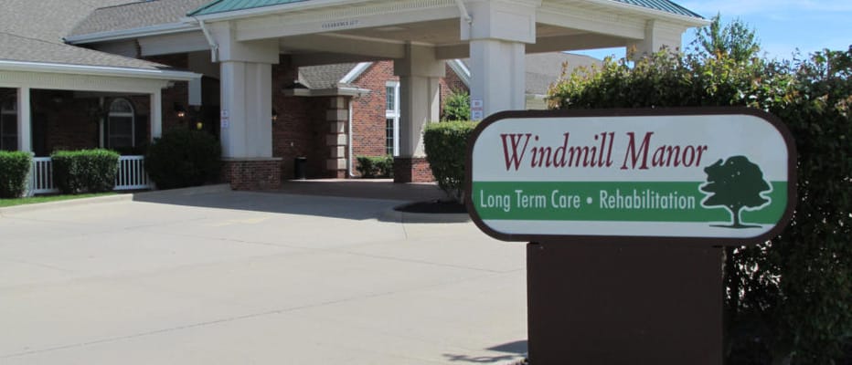Entrance sign for Windmill Manor