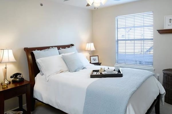 Cozy bedroom in a senior living facility