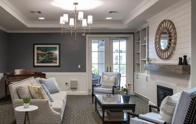 Comfortable seating area in the facility's lobby