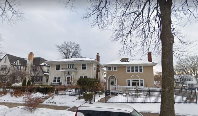 Exterior view of Rakhma Peace Home during winter