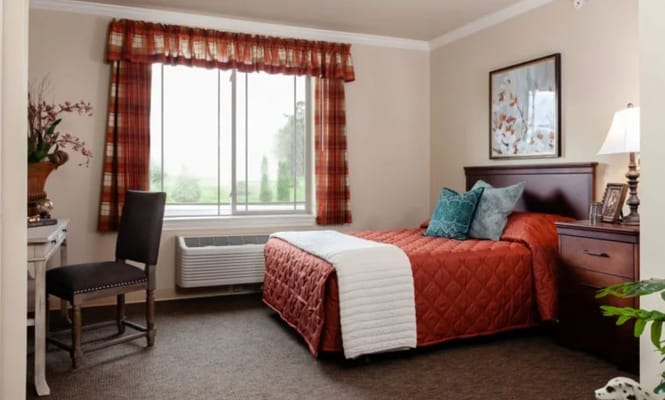 Cozy private resident room with furnishings