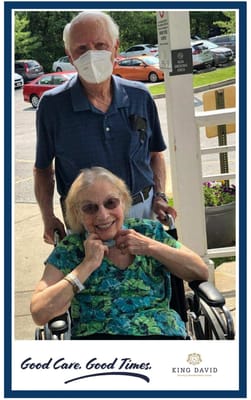 Residents enjoying time together outside