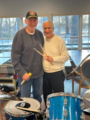 Residents enjoying music during an activity session