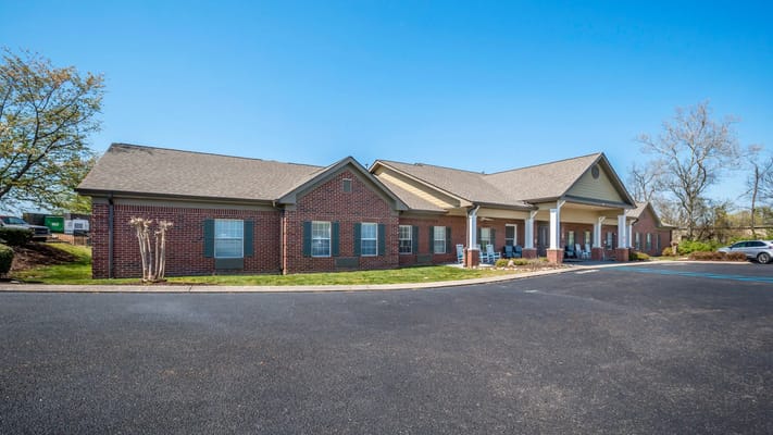 Exterior view of a senior living facility