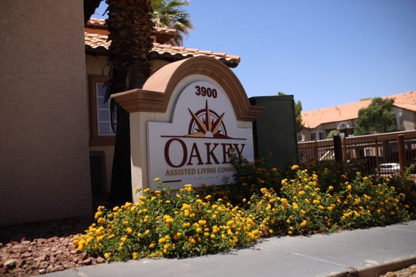 Oakey Assisted Living facility sign