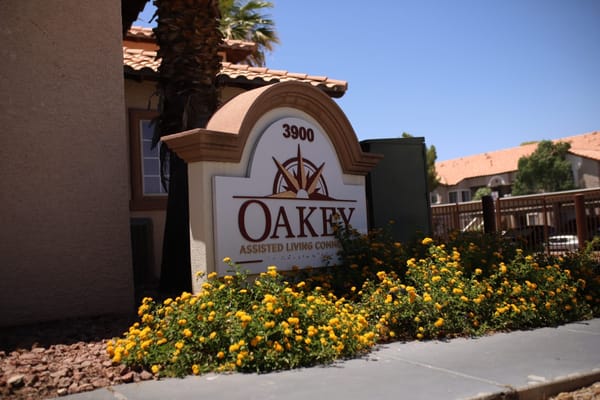 Sign for Oakey Assisted Living facility